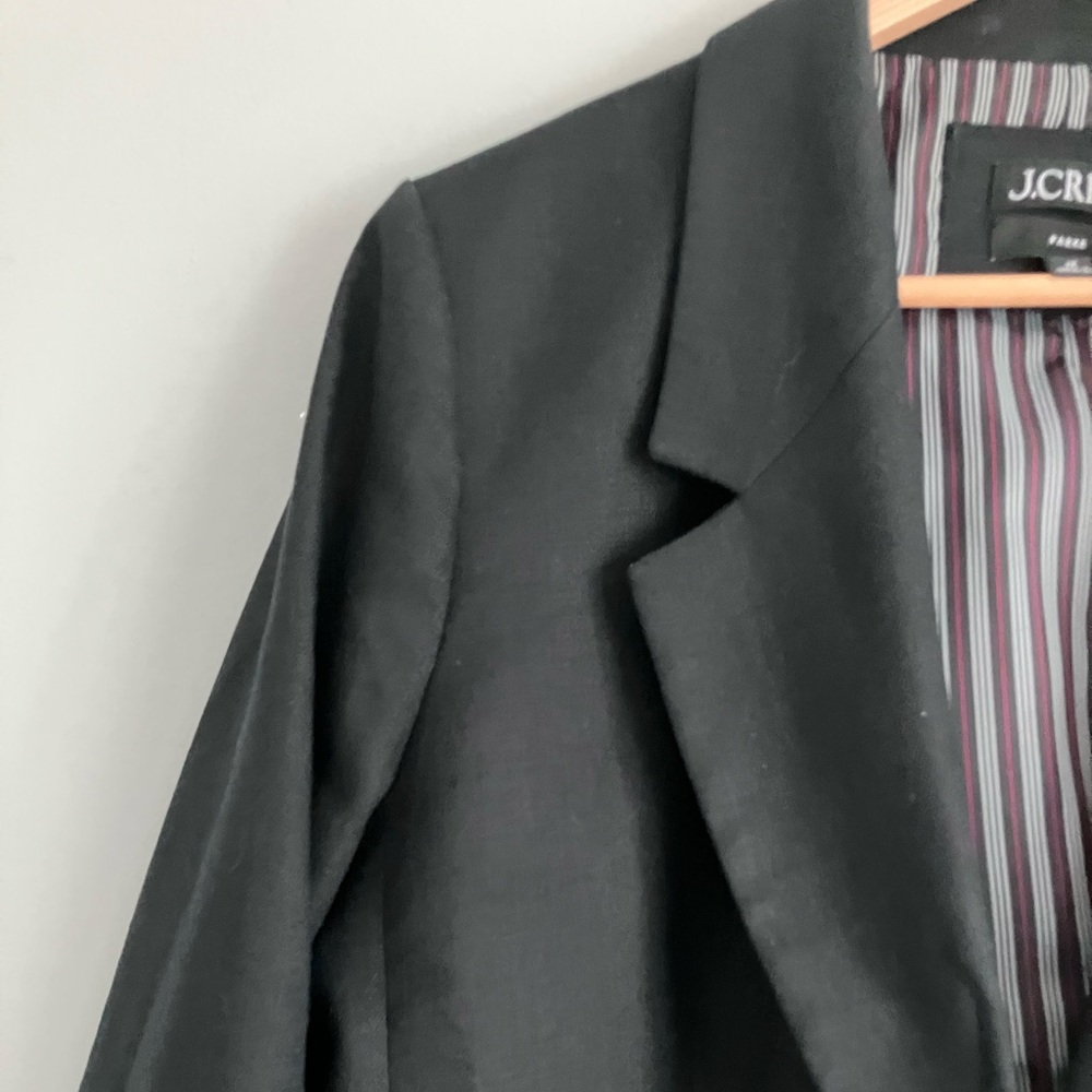 J CREW Parke Black Linen Blend Blazer Size 18 - Picture 3 of 12